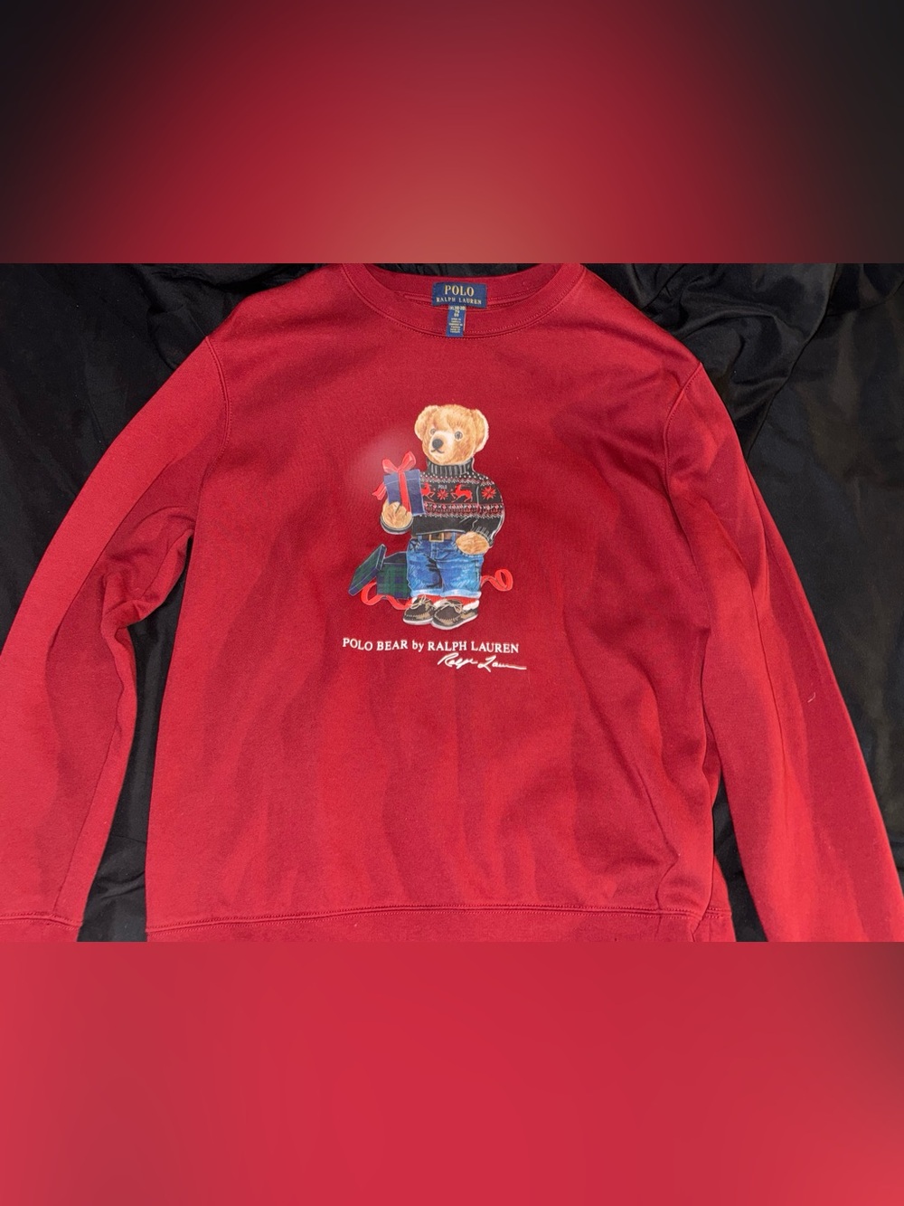 Polo by Ralph Lauren Red Kids' Bear Graphic Sweatshirt